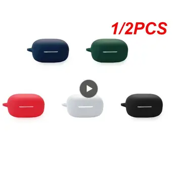1 / 2PCS силиконов калъф за слушалки за Ambie AM-TW01 безжична мека кутия за зареждане на слушалки Защитен ръкав с