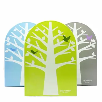 1 Pair/Lot 3-Color Tree-Imaged Metal Bookend, SL00011
