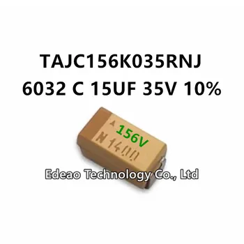 10Pcs/LOT NEW C-TYPE 6032/2312 C 15UF 35V ±10% Маркиране: 156V TAJC156K035RNJ SMD танталов кондензатор