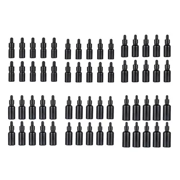 10x Етерични маслени бутилки Преносими дебели винтови горни капаци Многократни стъклени бутилки с капкомер Тинктурни бутилки Контейнери за пътуване