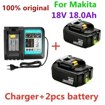 18V18Ah акумулаторна батерия 18000mah литиево-йонна батерия за подмяна на захранваща батерия за MAKITA BL1880 BL1860 BL1830батерия + 3A зарядно устройство