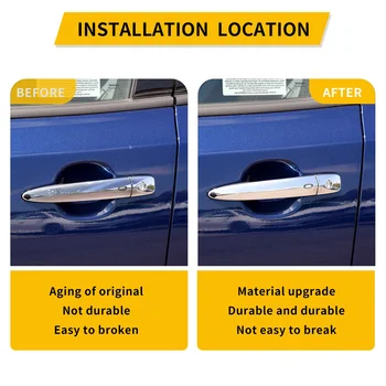 1Pair външна дръжка на входната врата хром с интелигентен вход за Nissan Leaf Maxima Sentra 2009-2018 80645-1AA0A 80640-1AA0B