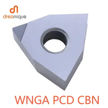 1PC WNGA Diamond PCD вложка CBN Insert CNC струг резачка индексируеми карбидни вложки WNGA 08 инструмент за струговане