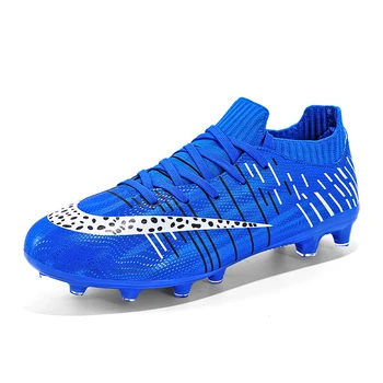 2023 НОВИ Мъжки футболни обувки Възрастни деца Високи глезена футболни обувки Клинове Тренировка на трева Спортни обувки Мъжки маратонки
