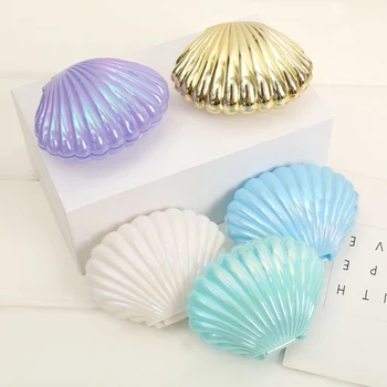 2024 1Pc нов малък Shell пластмасови бонбони кутия грим бижута кутии за съхранение сватбен рожден ден бебе душ подарък кутия парти благосклонност