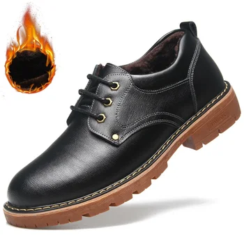 2024 Нови топли обувки мода дантела-нагоре истинска кожа мъжки обувки обувки свободно време естествена кожа всички съвпадащи мъже бизнес кожени обувки A171