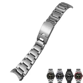 22mm 316L неръждаема стомана часовник годни за Tudor наследство Черно залив Pelagos сребърни гривни твърди часовник каишка