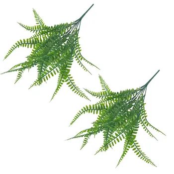 2бр изкуствени папрати вода персийски симулация зелена стена декорация цветя и зелени листа папрат персийски есен сухи цветя