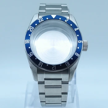 41mm Корпус на частите за часовници Сапфирено стъкло Алуминиева рамка Blue Fit NH34 Автоматично движение
