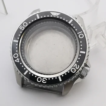  41mm стерилен сапфир стъкло керамичен панел часовник случай черно синьо зелено глава пръстен годни NH35 NH36 движение