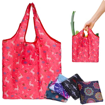 5 бр чанта плажни чанти пазаруване мъкна преносим сгъваем за жени полиестер хранителни стоки