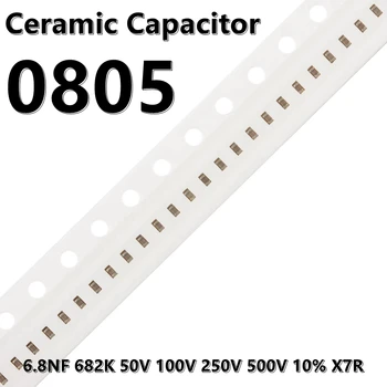 (50pcs) 0805 6.8NF 682K 50V 100V 250V 500V 10% X7R 2012 SMD керамични кондензатори