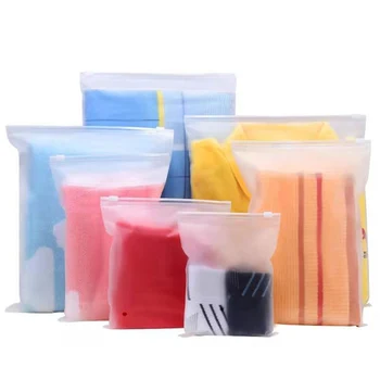 50Pcs Matte Clear Zip Lock пластмасова торбичка с вентилационен отвор за повторно запечатване на дрехи за многократна употреба Козметика Чорапи Подаръчни занаятчийски торбички за съхранение