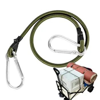 60/90cm тежкотоварни бънджи кабел еластична вратовръзка каишка низ карабинер куки каяк колоездене багаж опаковане въжета къмпинг аксесоари