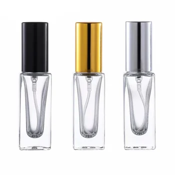 6ml Прозрачен стъклен парфюм бутилка спрей празна стъклена бутилка за многократна употреба мини пръскачка Flacon преносим парфюм дозатор бутилка
