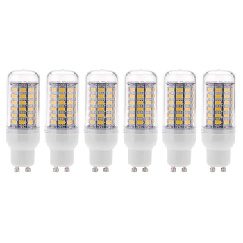 6X GU10 10W 5730 SMD 69 LED крушки LED царевица светлина LED лампа енергоспестяваща 360 градуса 200-240V топло бяло