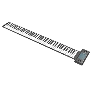 88 клавиши претеглени клавиши пиано цифров навиващ силиконов малък USB електрически детски пиано черен клавишни инструменти