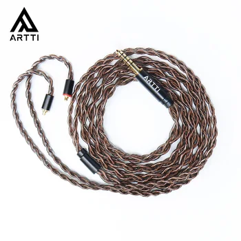 ARTTI A1 кабел за надграждане на слушалки 4 сърцевина MMCX / 0.78mm 2Pin конектор 3.5 / 4.4mm Plug слушалка кабел за KZ PR2 KBEAR QKZ CVJ