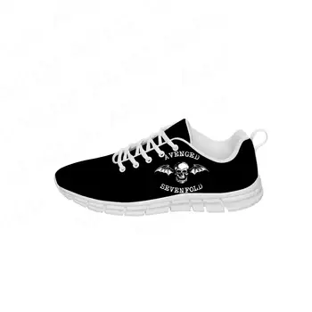 Avenged Sevenfold A7X маратонки мъжки женски тийнейджър ежедневни платнени обувки платно обувки за бягане 3D печат лека обувка бяла