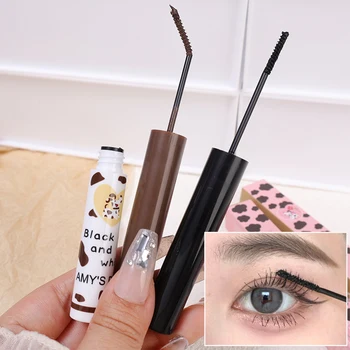 Black Brown Mascara Curling Thick Eyelash Lengthening Waterproof Eyelashes Extension Makeup Lasting Ultra-Fine Mascara Cosmetics