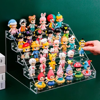 Blind Box Storage Rack for Pop Mart Dimoo Action Figures Cabinet Landscaping Box Mystery Box Dolls Toy Display Case Organizer