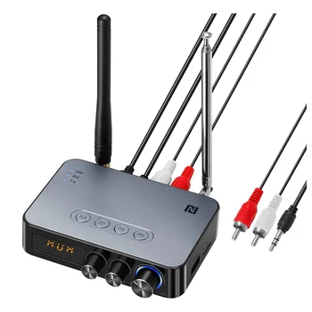 Bluetooth аудио адаптер Bluetooth 5.1 предавател приемник за телевизор Домашен стерео безжичен аудио адаптер с дистанционно управление