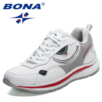BONA 2023 Нови мъже Дишаща джогинг дизайнери Външна марка маратонки Мъж Атлетични спортни обувки Обувки за бягане Mansculino