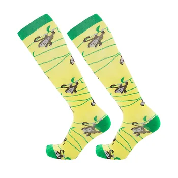 Brothock Sports Открит компресия чорапи налягане чорапи печат малки животни гамаши бягане дишаща маратон чорапи