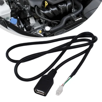 Car 75CM 4-пинов конектор USB удължителен кабел адаптер за автомобилно радио стерео USB кабел USB адаптер за аксесоари за кола Части ABS