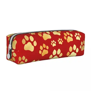 Cat Paw Prints Pencil Case Pencil Holder Kids Large Storage Bag Office Gifts Канцеларски материали