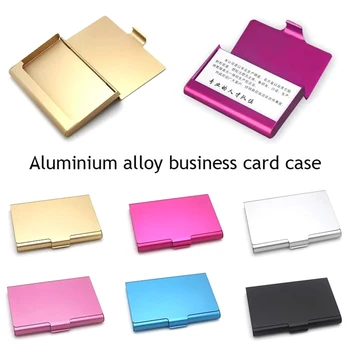 Creative визитка случай алуминиева сплав карта притежателя метална кутия капак кредитни мъже визитка притежателя карта метален портфейл