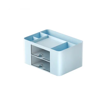 Desk Organizer, многофункционален държач за писалка чекмедже за бюро, държач за писалка за офис домашно училище-синьо