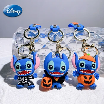 Disney Stitch Хелоуин тиква ключодържател Kawaii Stitch раница кола ключодържател ключодържател висулка аксесоари Парти DIY декорации