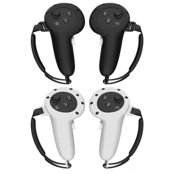 For Meta Quest 3 Grip Защитно покритие Анти-шоков гейминг контролер Ръкохватки против падане с каишка за Meta Quest3 VR аксесоари
