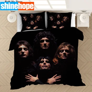 Freddie Mercury Printed Bedding Set Duvet Covers Калъфки за възглавници Утешител Спален комплект Спално бельо Легло