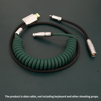 GeekCable Ръчно изработен персонализиран механичен кабел за данни на клавиатурата за GMK тема SP Keycap Line Sound Wave Colorway