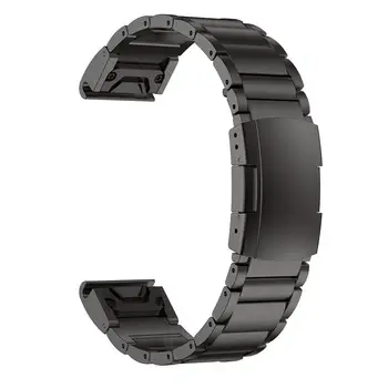 HAODEE Ленти за часовници от титанова сплав за Garmin QuickFit 26 Watch Band