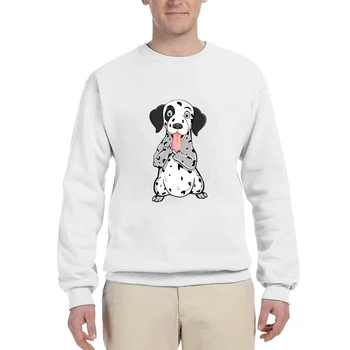 HX Далматински суитчър сладък петнист куче среден пръст отпечатани пуловери върхове улично облекло мъже жени ежедневни ризи S-7XL
