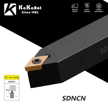 KaKarot външен стругов инструмент SDNCN1212H07 SDNCN1616H07 SDNCN2020K11 държач за инструменти DCMT11 карбидна вложка струг режещ инструмент комплект