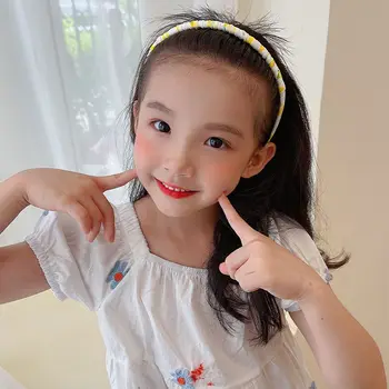 Kawaii японски сладък цветен елегантен колоритен корейски стил коса обръч шапки назъбена лента за глава детска коса обръч