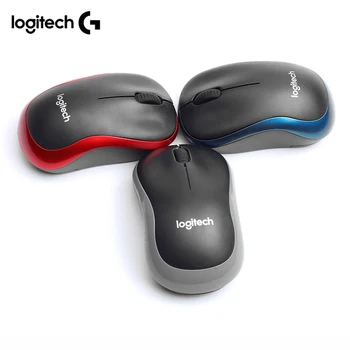 Logitech M185 Безжична мишка 2.4 GHz USB 1000DPI 3 бутона Тихи игри Оптични навигационни мишки за PC / лаптоп мишка геймър