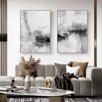 Modern Abstract Art Canvas Painting Nordic Poster and Prints Black and White Minimalis Wall Picture Home Decor for Living