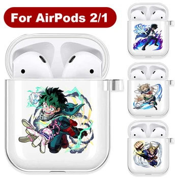 My Hero Academia Фигури Прозрачен калъф за Apple Airpods 1 2 Калъфи Меки прозрачни Airpods Калъф за слушалки за Airpods Capa чанти