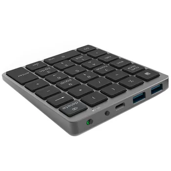 N970 Безжична Bluetooth цифрова клавиатура с USB HUB двойни режими ОщеФункционални клавиши Mini Numpad за счетоводни задачи