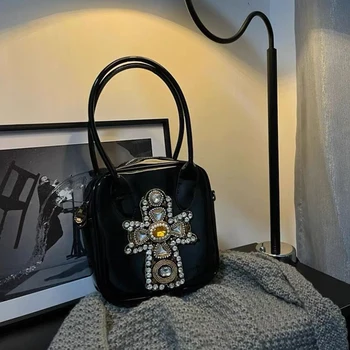 NEW мода Y2K аксесоари Дамска чанта корейски стил черен пратеник чанти реколта чанта субкултура аксесоари за жени подаръци