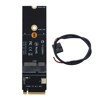 NGFF M.2 + E ключ слот към M.2M ключ PCIe PCI-Express WiFi карта адаптер NVMe адаптер за безжична LAN карта