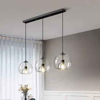 Nordic модерна стъклена висулка светлина за хол маса за хранене кухня спалня таван висяща лампа