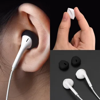 OOTDTY 2Pairs Eartip силиконови слушалки в ушите слушалки Cover с ухо кука за Apple Airpods iPhone 7 6 6S Plus 5 5S SE EarPods