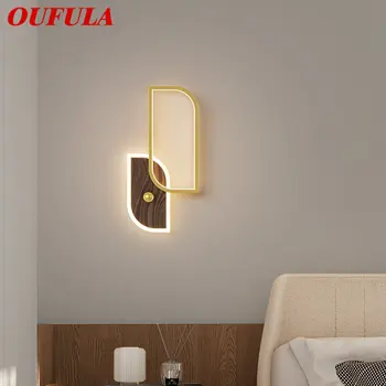 OUFULA Модерна вътрешна стенна лампа LED реколта творчески прости Sconce светлина за дома хол спалня коридор декор