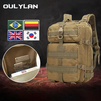Oulylan Открит къмпинг раница тактически 30L / 50L раници многофункционални чанти камуфлаж мъже спорт раница найлон плат